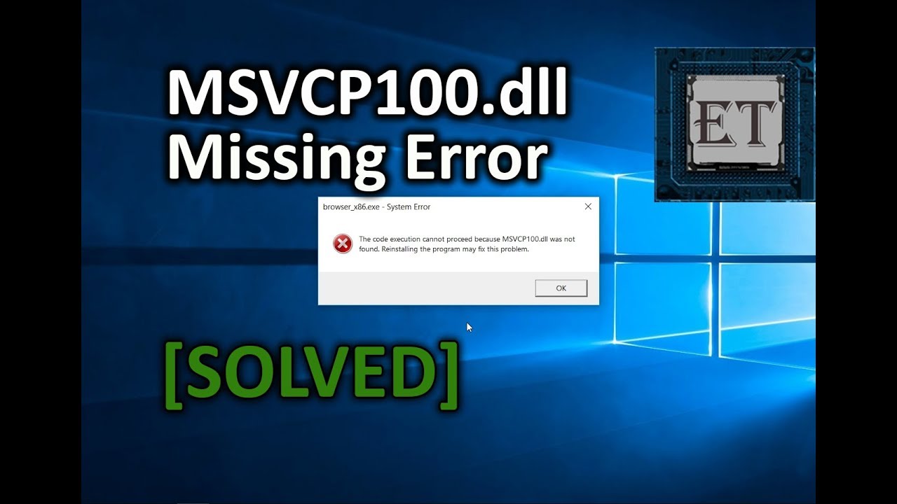 missing dll windows 10